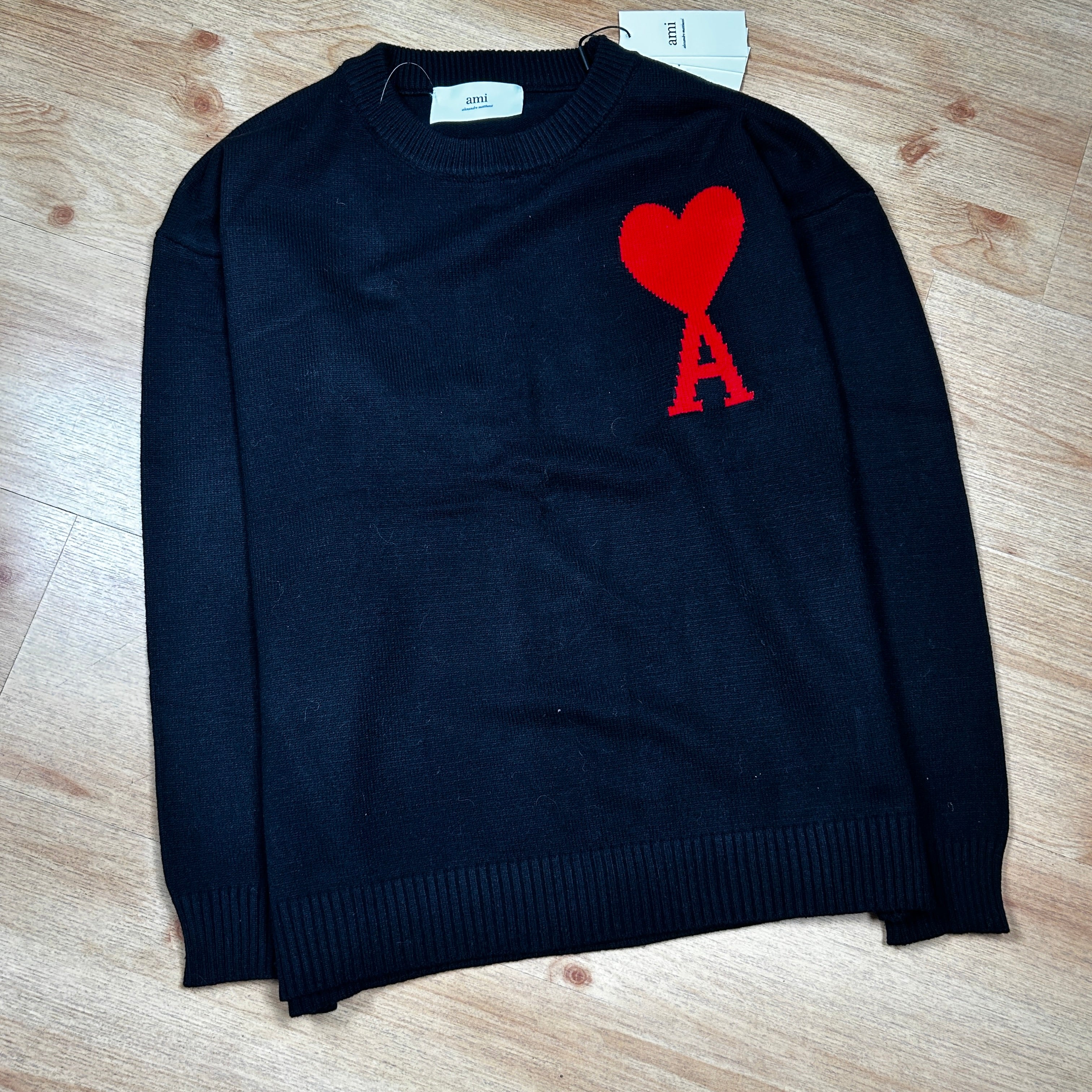 Ami heart jumper black vendor